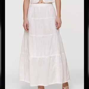 NWT Avec Les Filles Cotton Women's Cotton Maxi Skirt